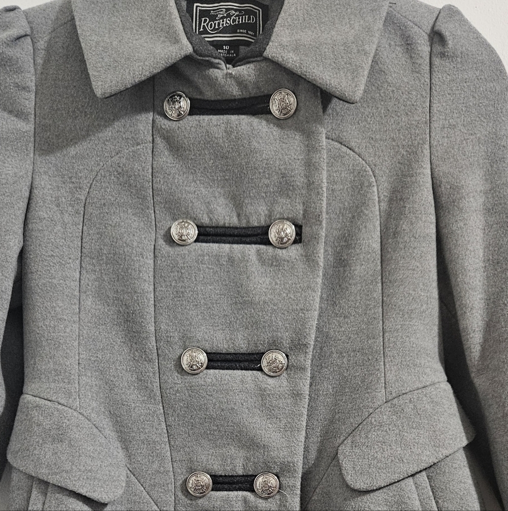 Rothschild Classic Gray Trench Coat  size 10 (Girl) - Picture 6 of 13